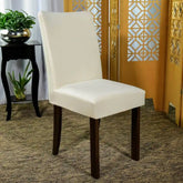 Foto vitrine capa para cadeira spandex creme